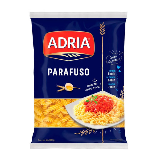 Adria Macarrão com Ovos Parafuso Pasta, 500 g / 1,1 lb Saco