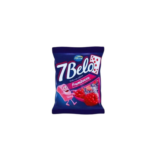 Arcor 7 Belo Bala Sabor Framboesa, Saco de 100 g / 3,5 oz