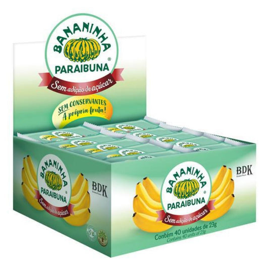 Bananinha Paraibuna Tradicional, Caixa com 20 Unidades, 720 g