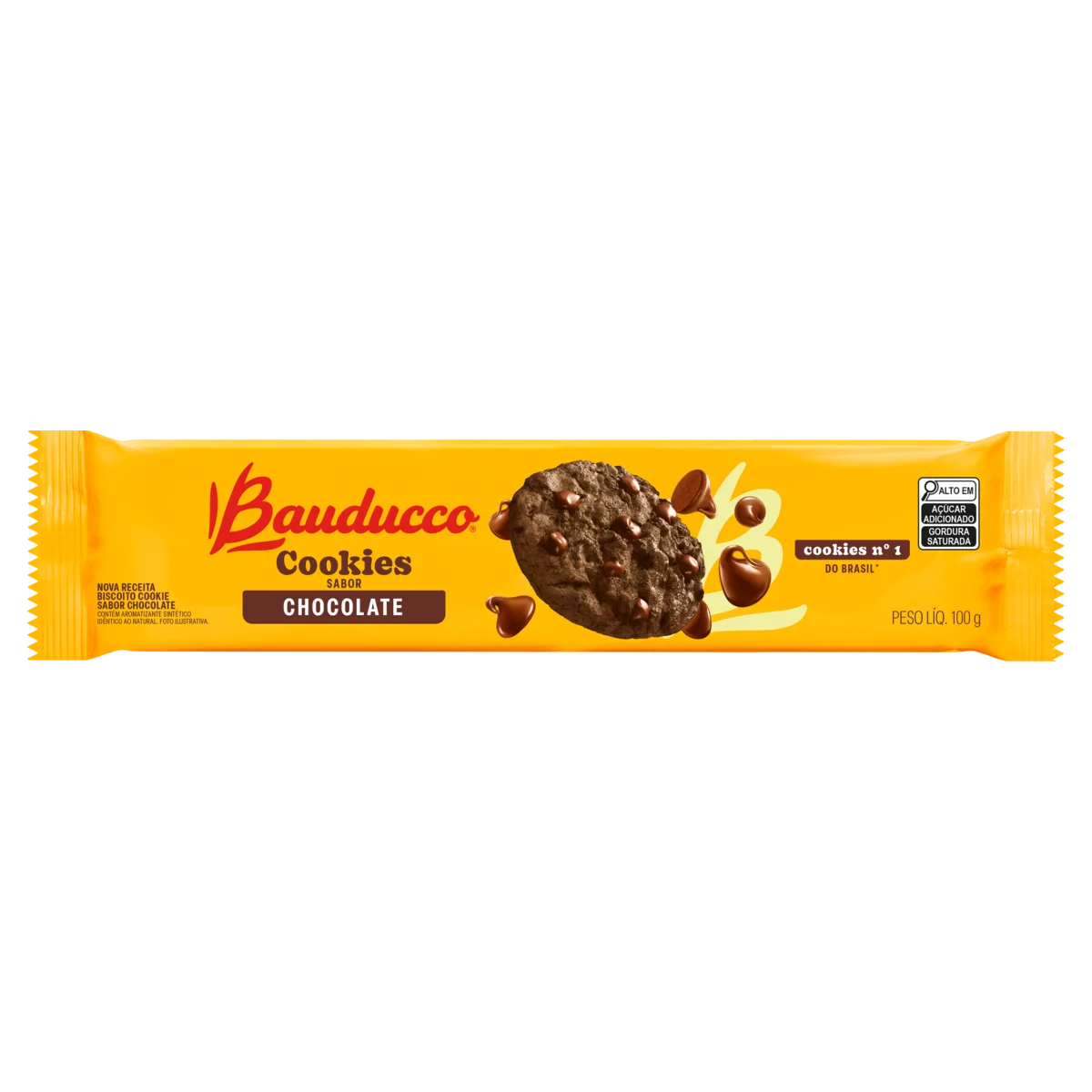 Bauducco Chocolate Cookies Biscoito Cookie, 100 g / 3.5 oz