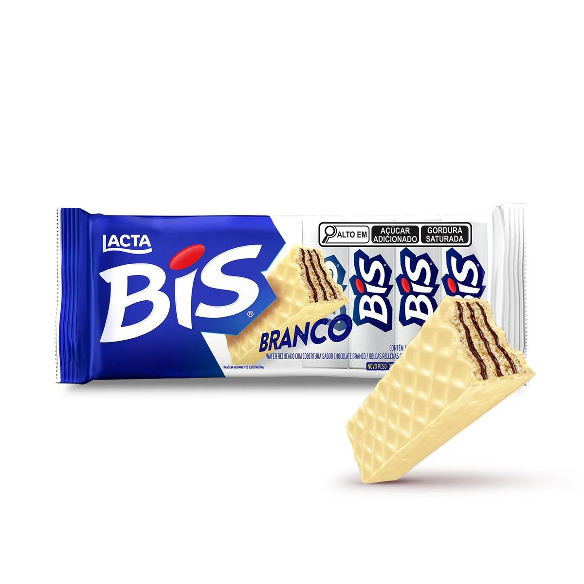 Bis Branco White Chocolate Wafer, 100.8 g / 3.55 oz Pack