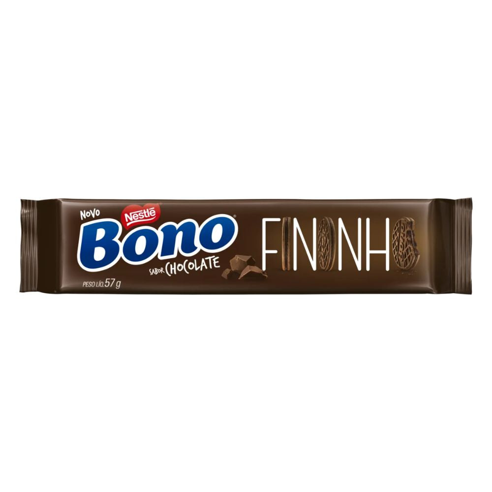 Bono Fininho Biscoito Recheado de Chocolate, 57 g / 2 oz