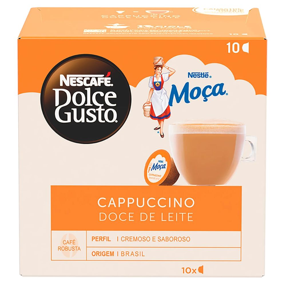 Nescafé Dolce Gusto Capuchino Leche Azucarada Doce de Leite Cápsulas, Caja 170 g / 6 oz, 10 Unidades