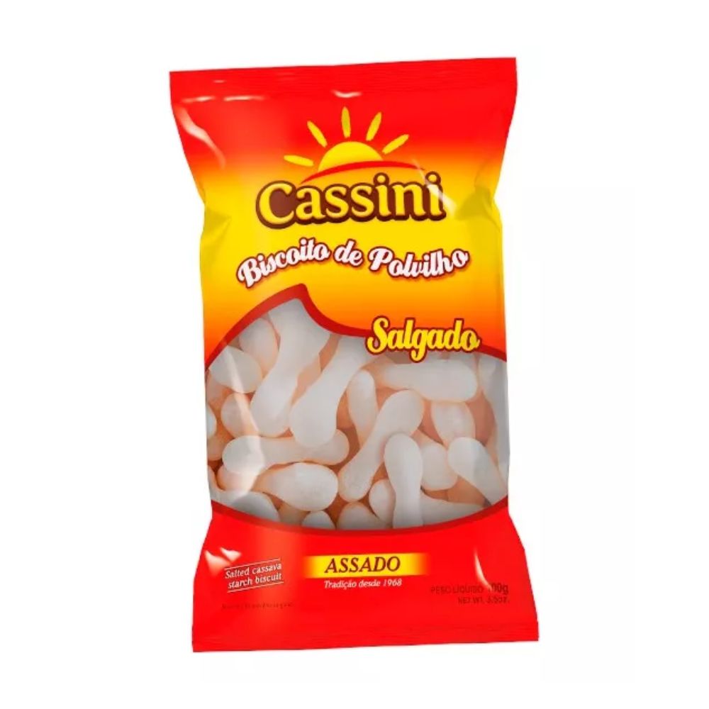 Cassini Polvilho Biscuit - Traditional Tapioca Snack, 100 g / 3.5 oz Bag