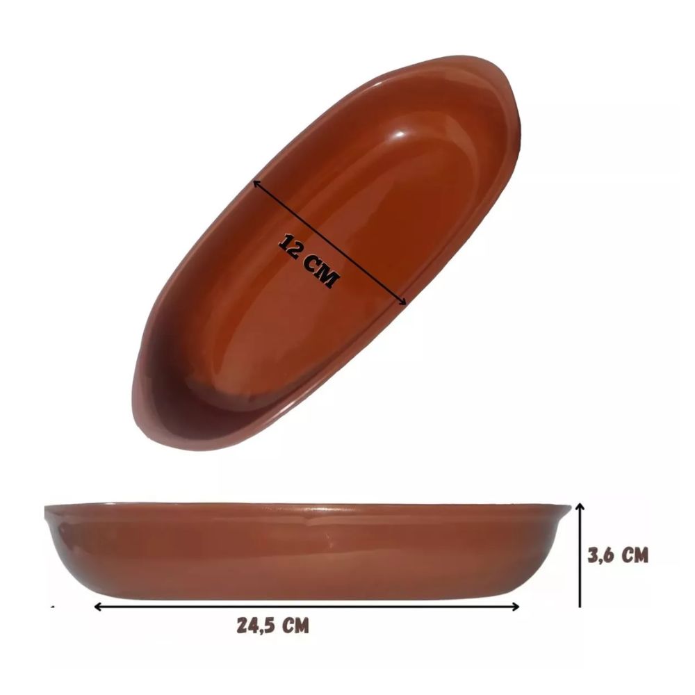 Ceramic Baking Dish Brown Oven-Safe Dish, 470 ml / 16 oz