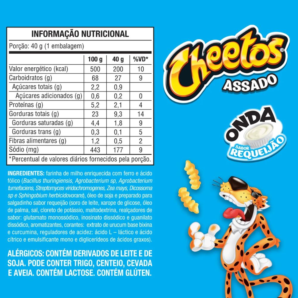 Cheetos Onda Requeijão Flavored Corn Snacks, 40 g / 1.4 oz Bag