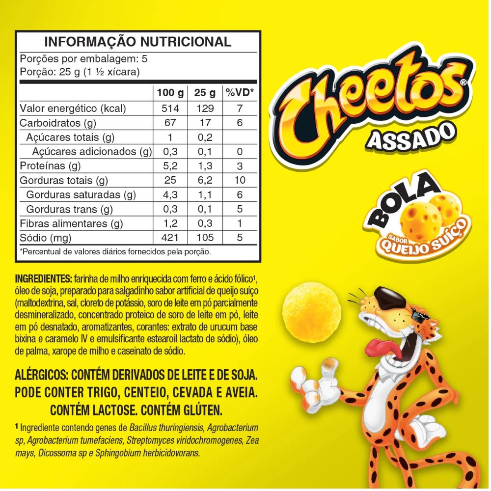 Cheetos Swiss Cheese Corn Snack, 125 g / 4.4 oz Bag