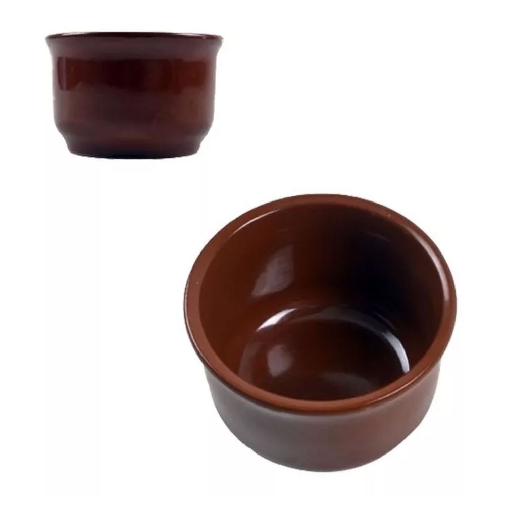 Cumbuca Feijoada Bar Restaurante Brown Ceramic Bowl, 500 ml / 16.9 oz