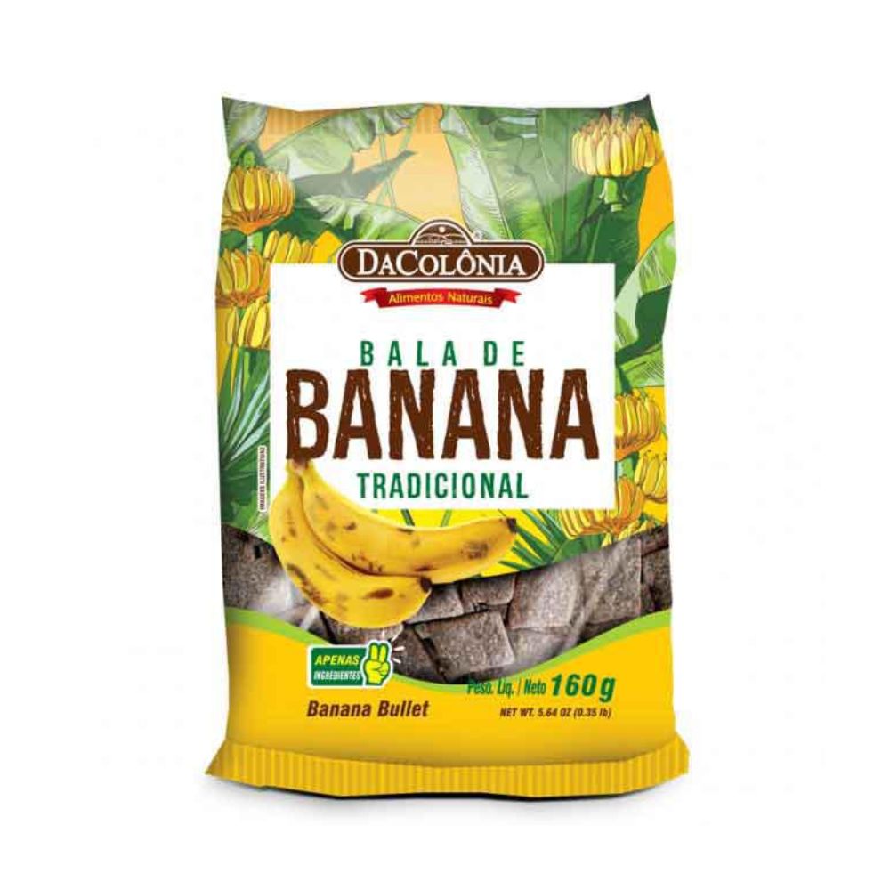 Dacolônia Traditional Banana Candy Gluten-Free 160 g / 5.6 oz