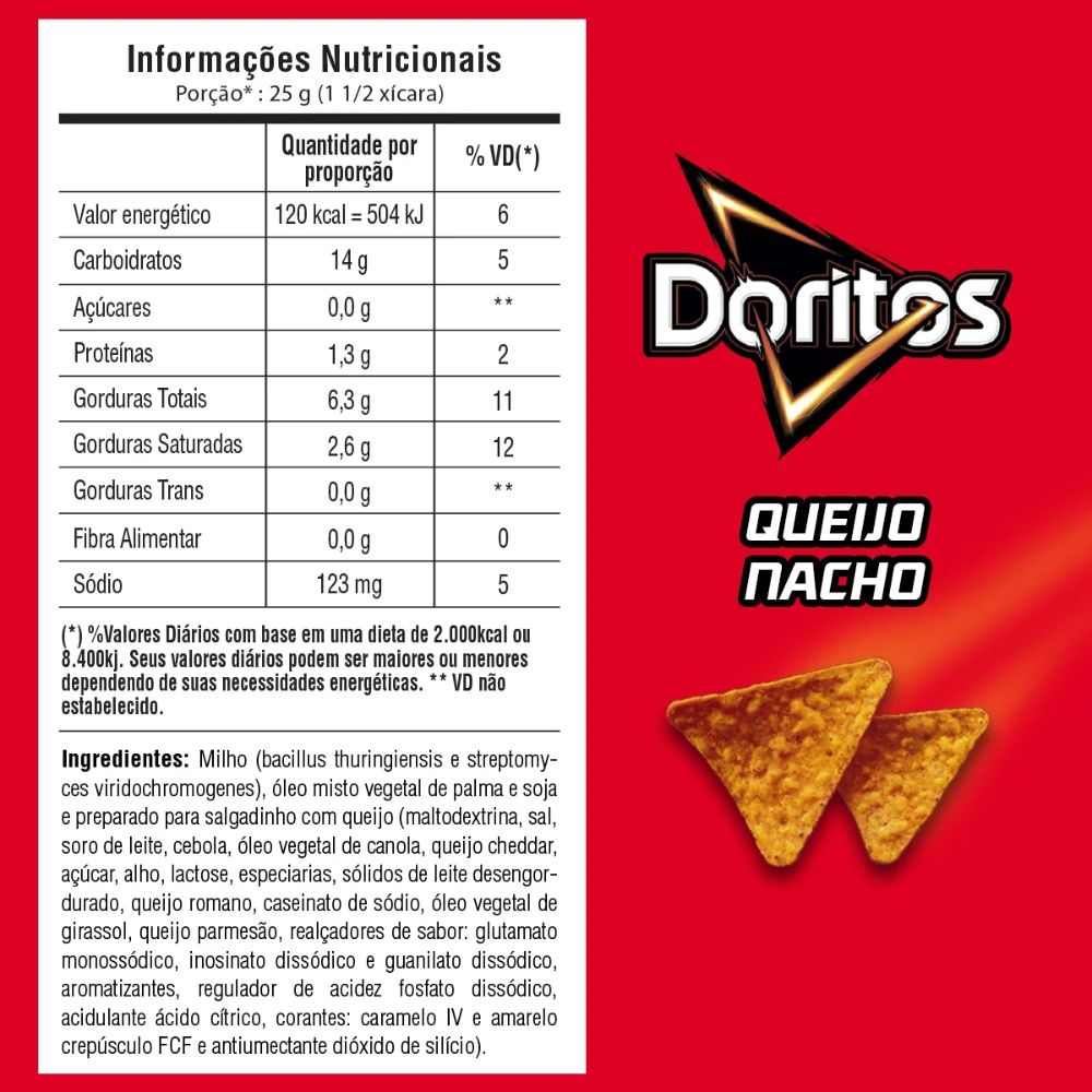 Doritos Nacho Cheese Corn Snack 210 g / 7.4 oz Bag