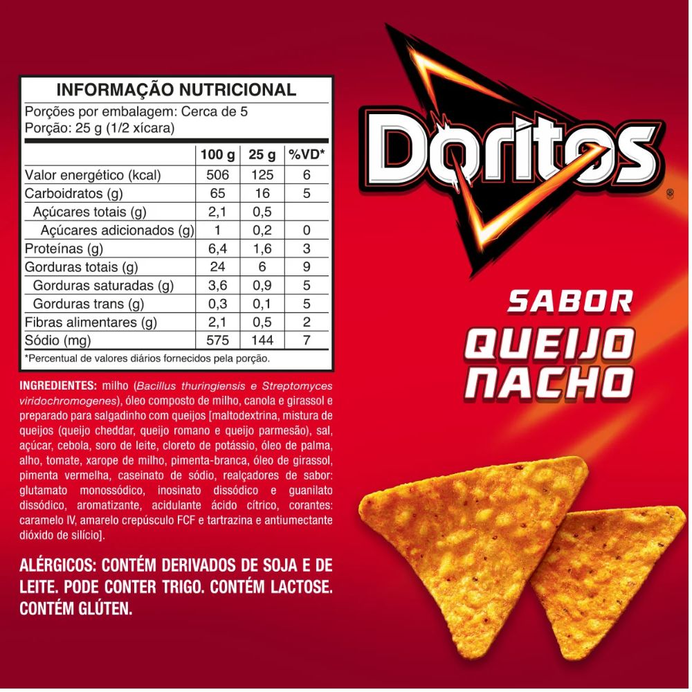 Doritos Nacho Cheese Corn Snack, 120 g / 4.23 oz Bag
