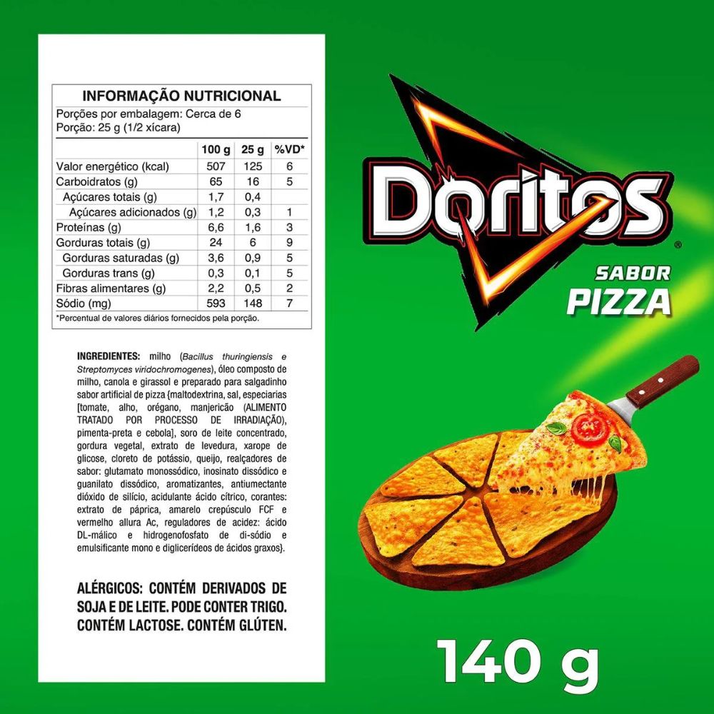 Doritos Pizza Flavored Snack, 140 g / 4.9 oz Bag
