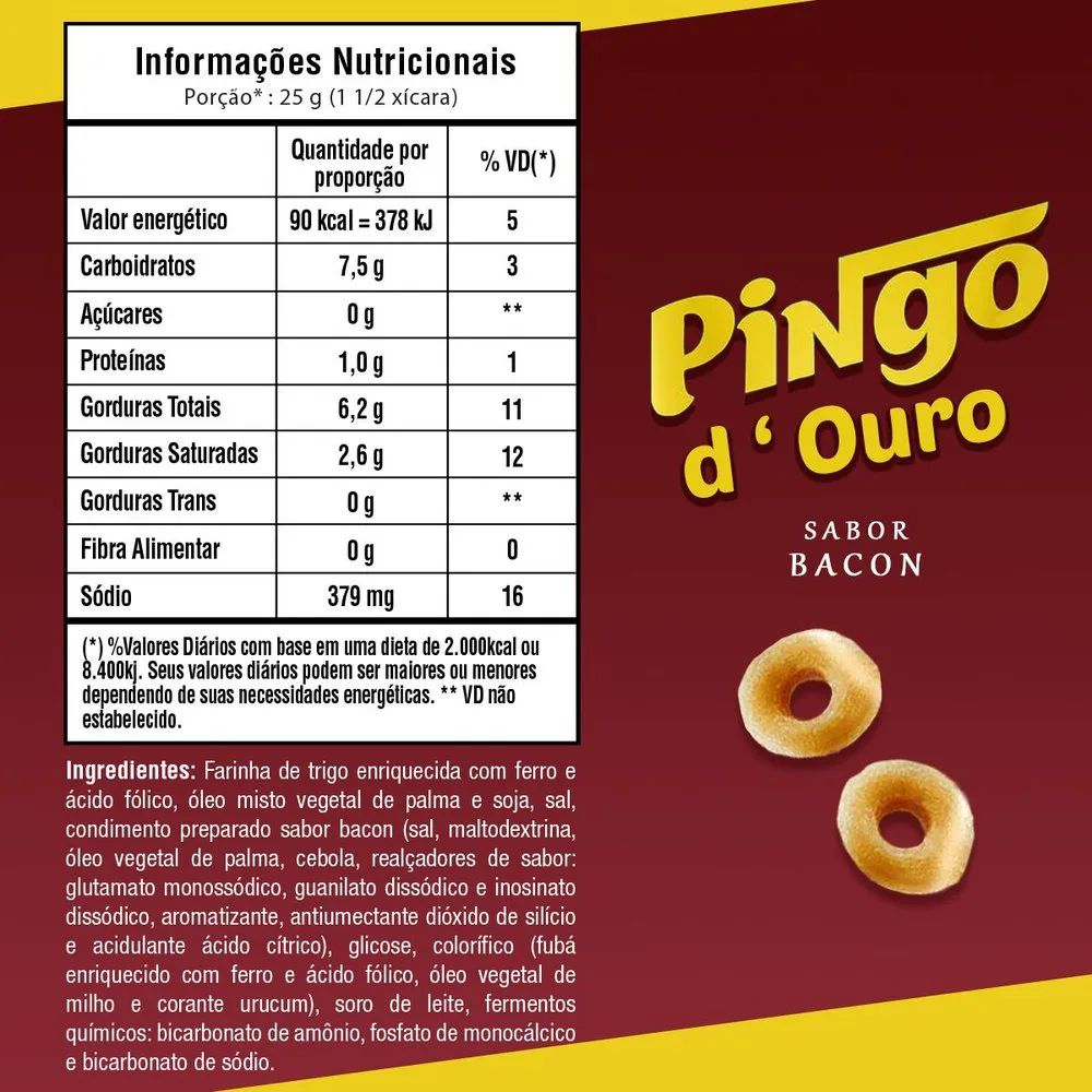 Elma Chips Pingo Douro Bacon-Flavored Snacks, 120 g / 4.23 oz Bag