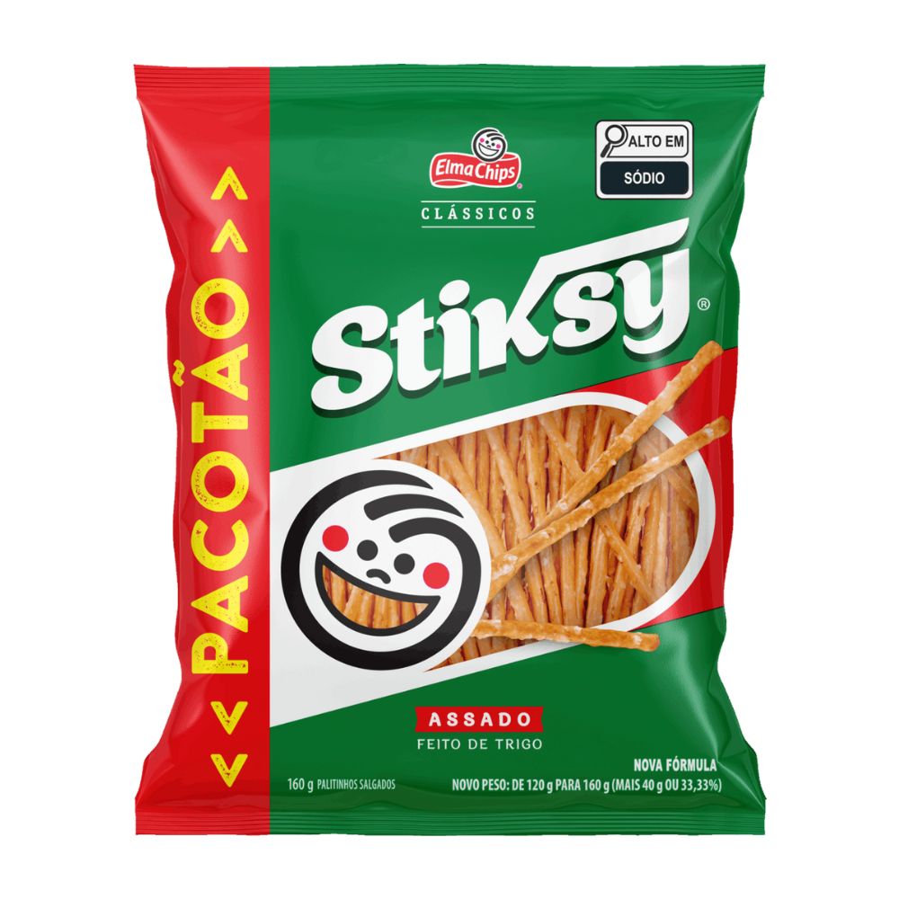 Elma Chips Stiksy Clássicos Palitinho de Trigo, 160 g / 5.6 oz Bag