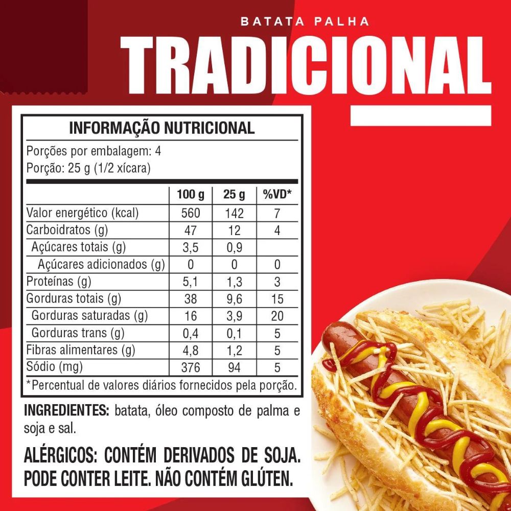 Elma Chips Traditional French Fries Batata Palha, 100 g / 3.5 oz Pack