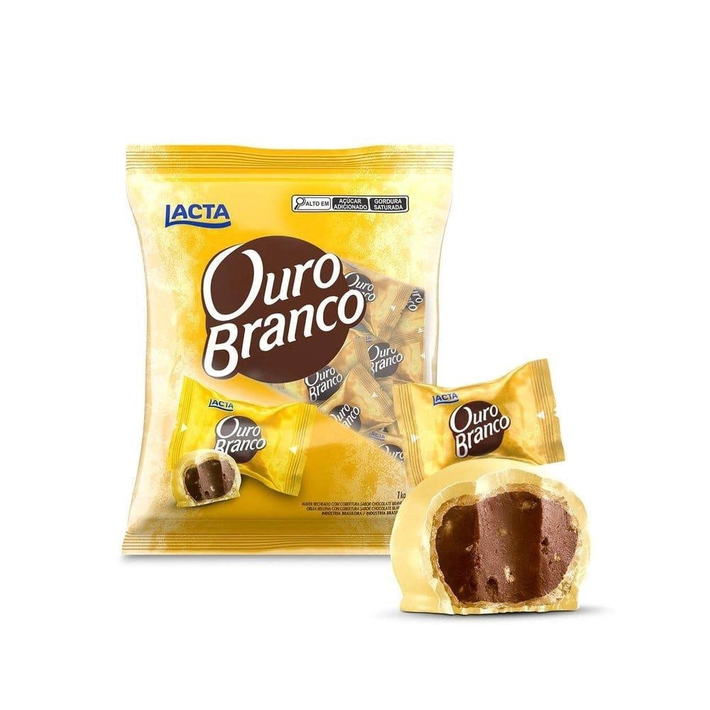 Lacta Ouro Branco Chocolate Candies, 1 kg / 2.2 lb Pack