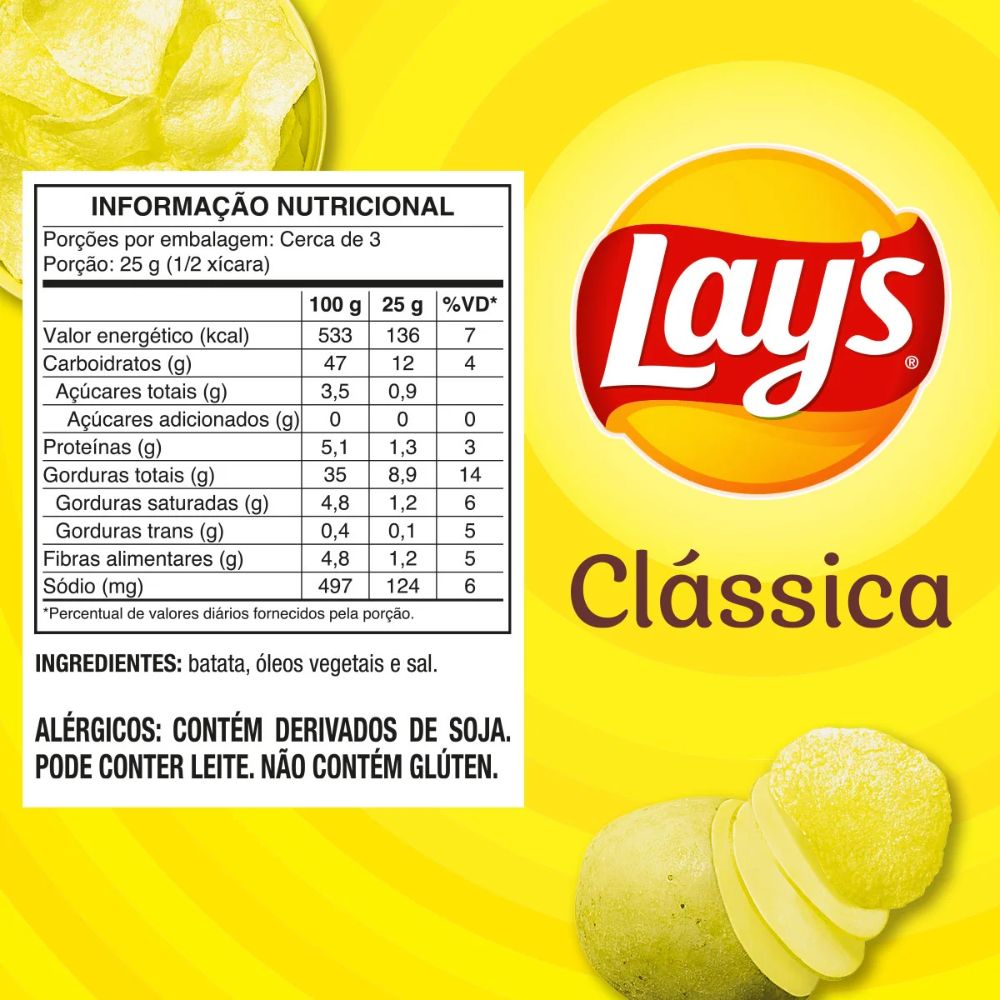 Lays Classic Potato Chips 70 g / 2.5 oz Bag