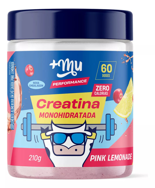 +MU Creatina Performance 100% Pure - Limonada Rosa, 210 g / 7,4 oz