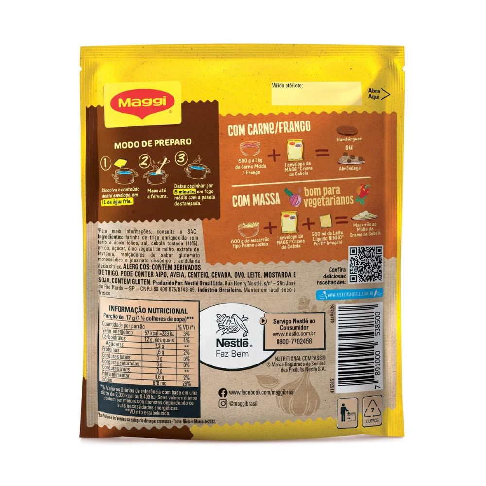 Maggi Onion Cream Soup Mix, 68 g / 2.4 oz Sachet