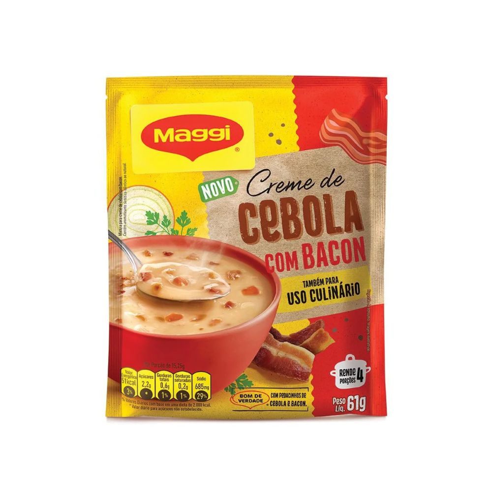 Maggi Onion and Bacon Cream Soup Mix, 61 g / 2.15 oz Sachet