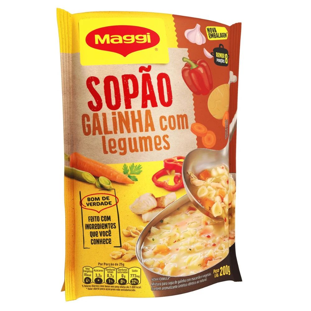 Maggi Sopão Chicken with Vegetables Soup Mix, 200 g / 7 oz