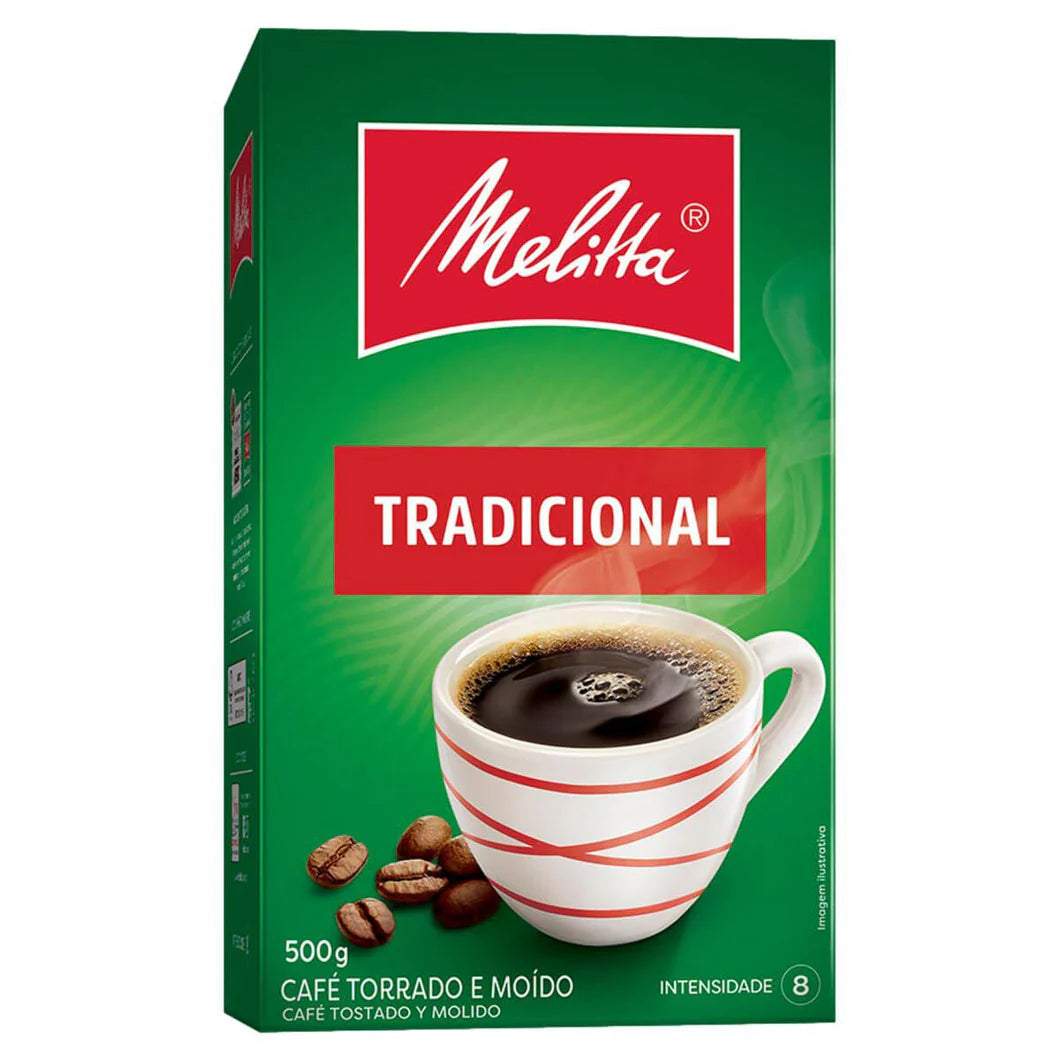 Melitta Café Torrado Tradicional Moído, saco de 500 g / 1,1 lb