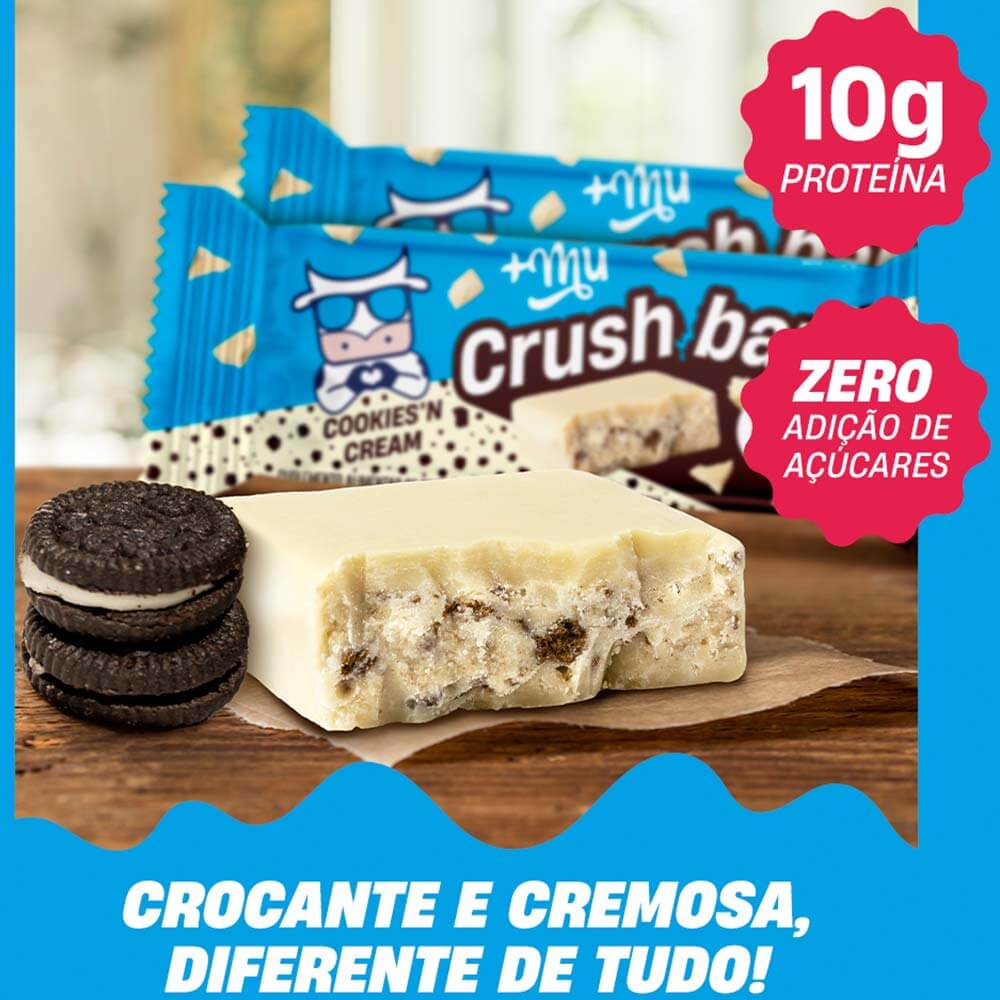 +Mu Crush Bar Cookies'n Cream Barras de Proteína 12 Barras x 40 g / 1,4 oz