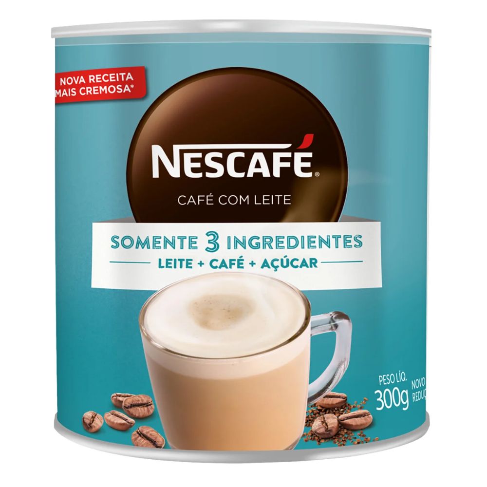 Nescafé Café com Leite Soluble Instant Coffee, 300 g / 10.6 oz Can