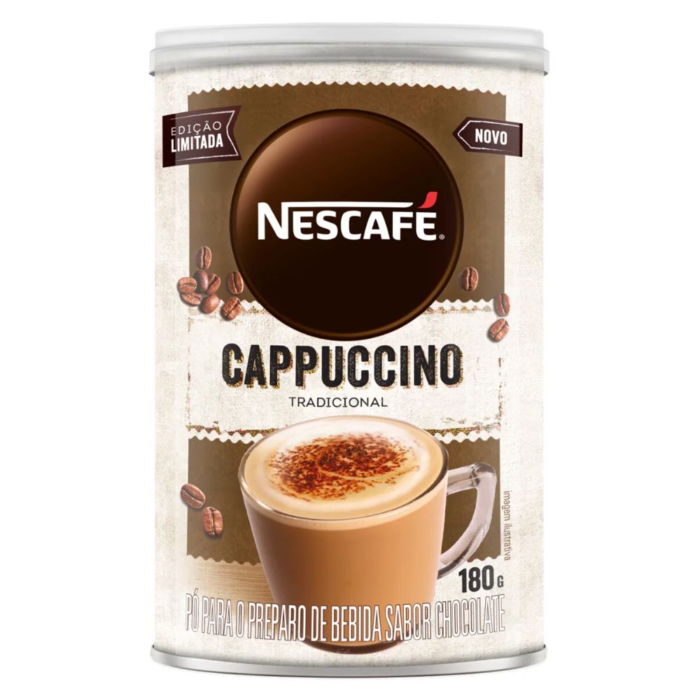 Nescafé Cappuccino Soluble Tradicional, 180 g / 6.35 oz Can