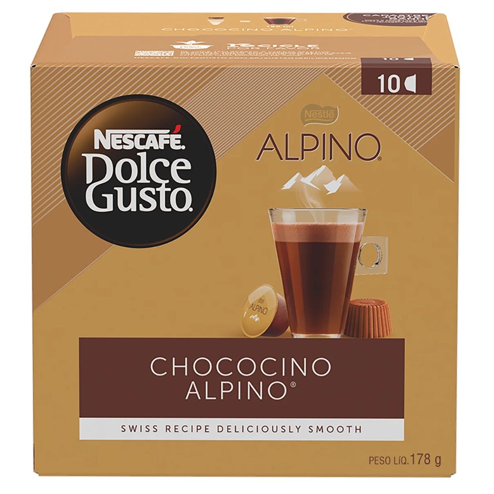 Nescafé Dolce Gusto Chococino Alpino Cápsulas de Café, 178 g / 6,3 oz - 10 Cápsulas
