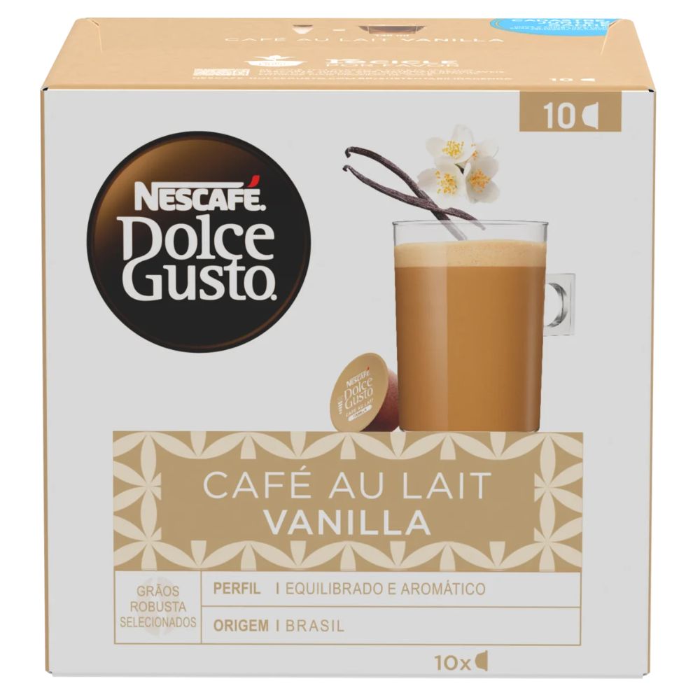 Nescafé Dolce Gusto Vanilla Café au Lait Capsule Box 110 g / 3.88 oz (10 Unidades)