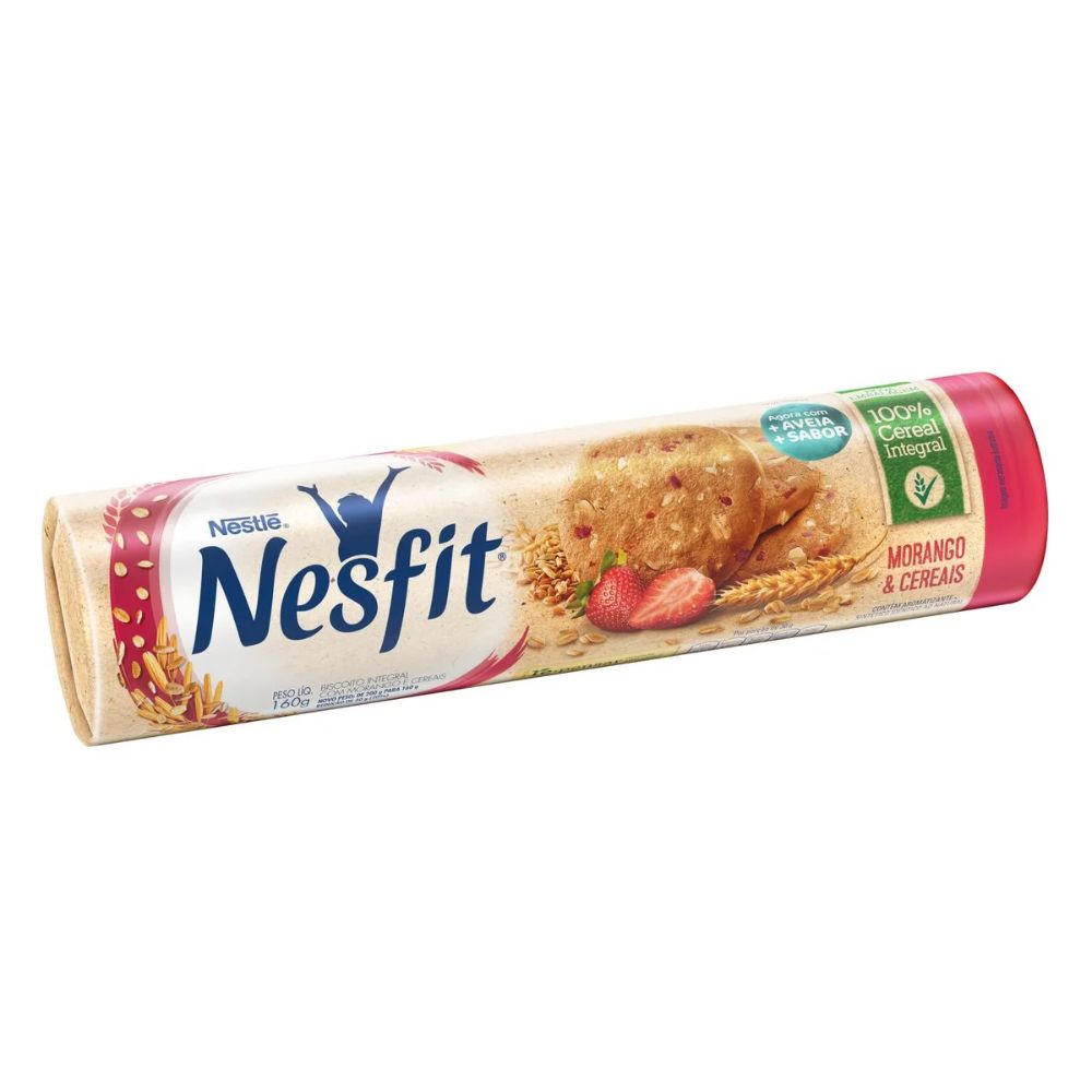 Nesfit Strawberry & Cereal Biscuits, 160 g / 5.6 oz