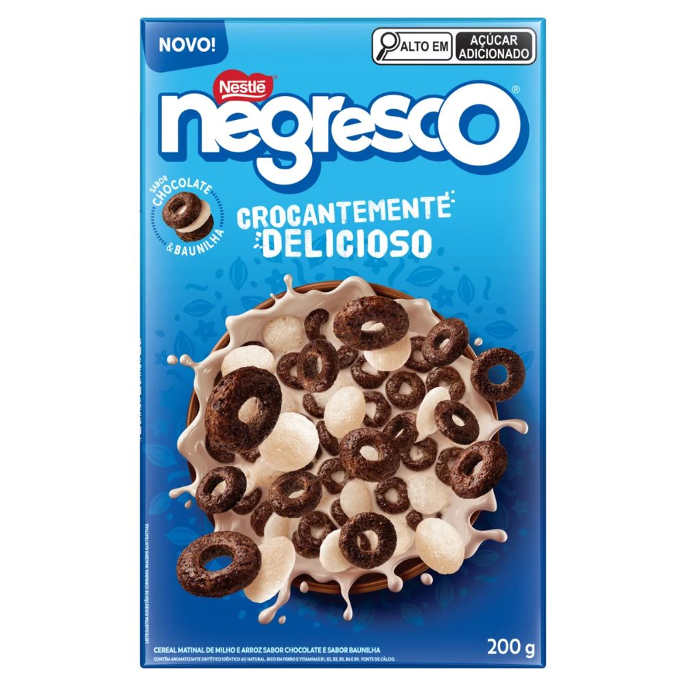 Nestlé Cereal Matinal Chocolate y Vainilla Negresco, Caja de 200 g / 7 oz
