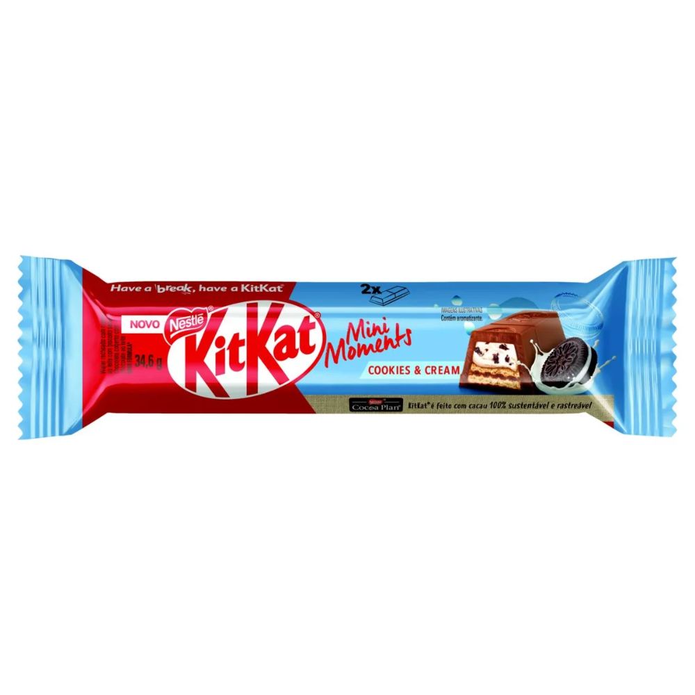 Nestlé KitKat Biscoitos Chocolate Mini Moments, 34,6 g / 1,22 oz