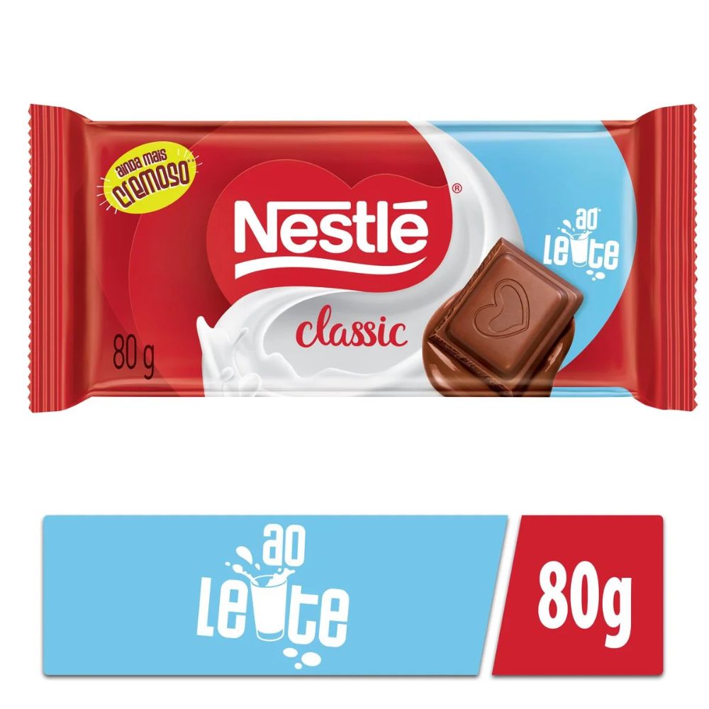 Nestlé Classic Barra de Chocolate ao Leite, 80 g / 2,8 oz