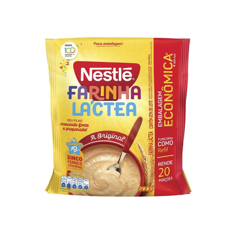 Nestlé Farinha Láctea Cereal Tradicional, 600 g / 21,2 oz