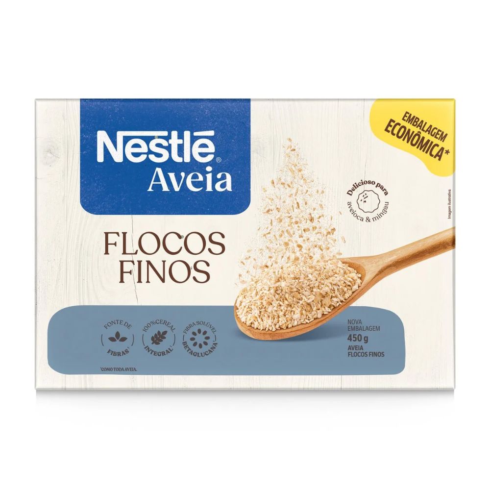 Nestlé Flocos de Aveia Finos, 450 g / 15,9 oz Pacote Econômico