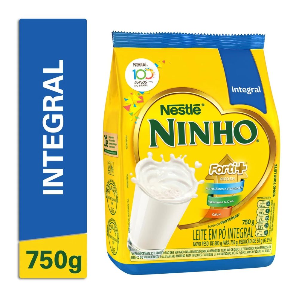 Nestlé NINHO Whole Milk Powder, 750 g / 26.5 oz Sachet