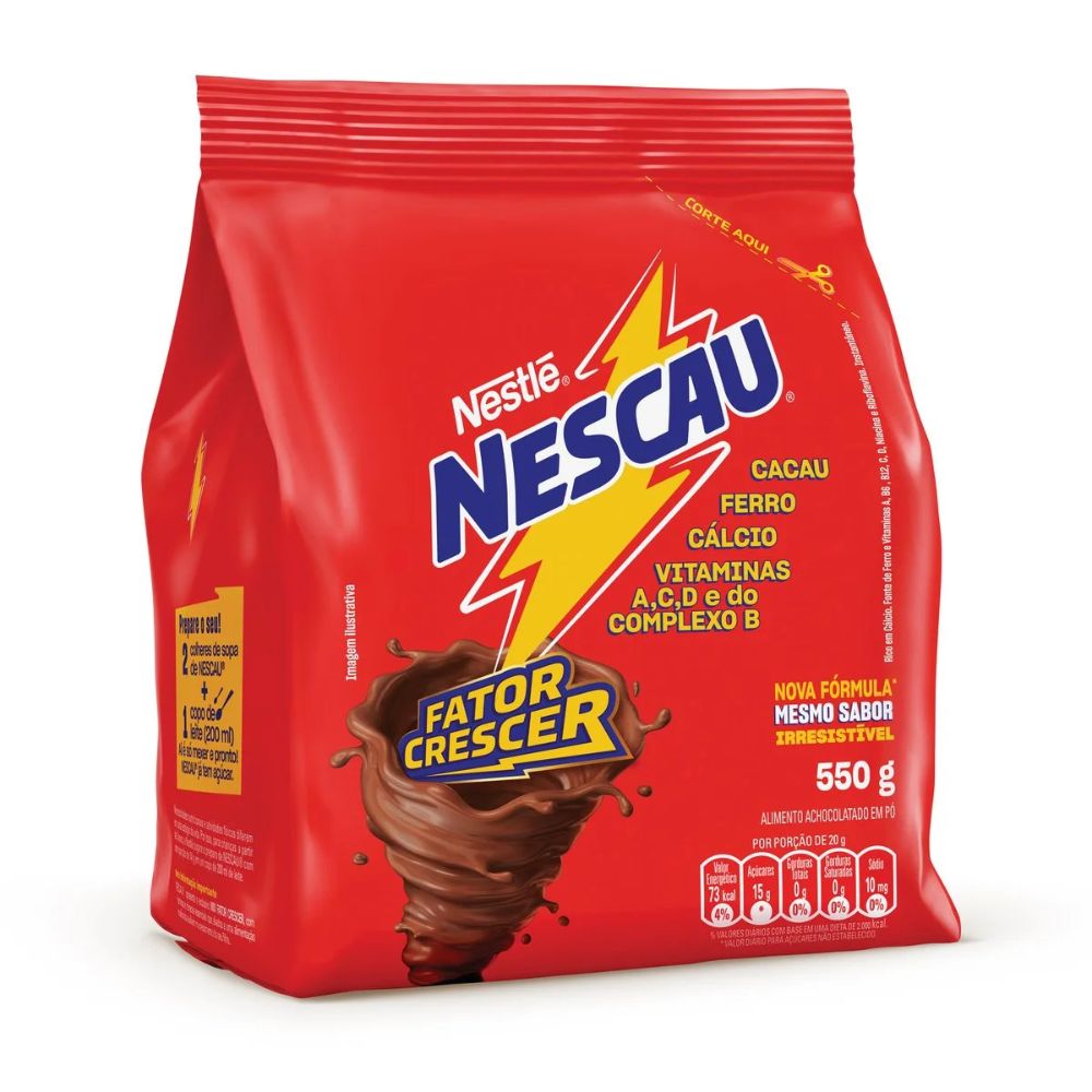 Nestlé Nescau Chocolate Powder Achocolatado em Pó, 550 g / 19.4 oz