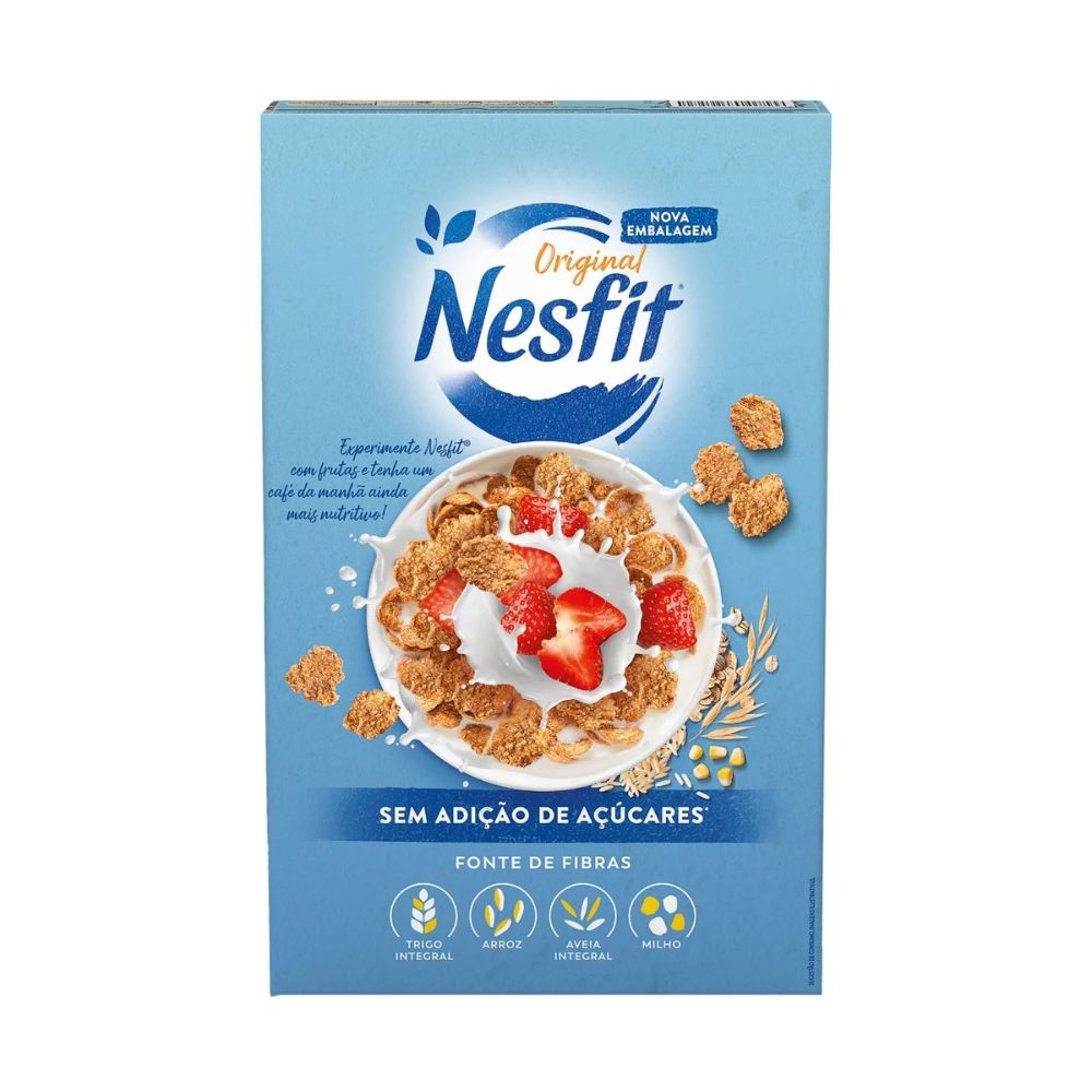 Nestlé Nesfit Cereales Integrales, Sin Azúcar Añadido, Caja de 220 g / 7,7 oz