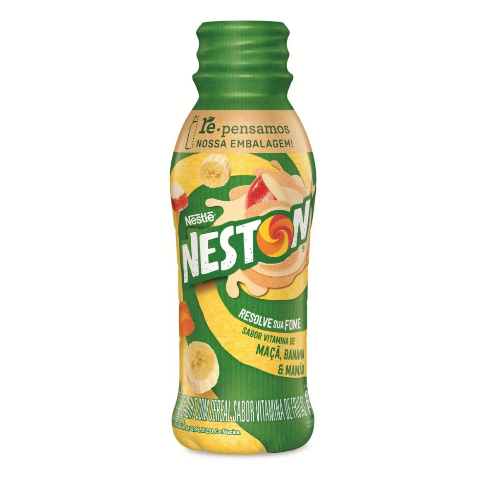 Nestlé Neston Apple, Banana & Papaya Flavored Milk Beverage, 280 ml / 9.5 oz Bottle