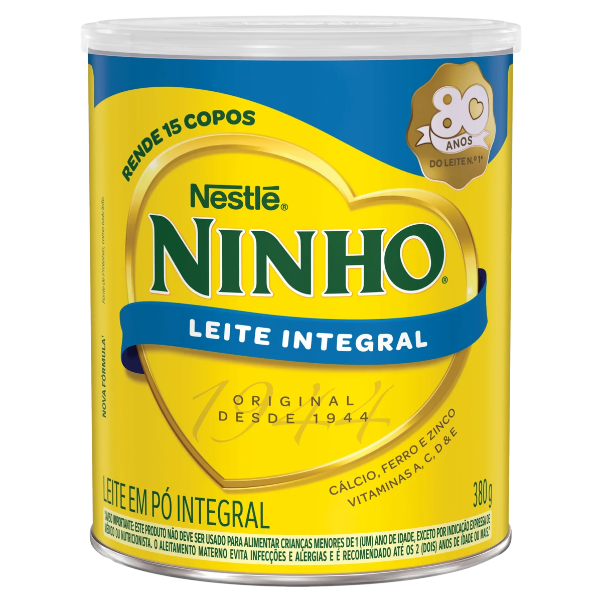 Nestlé Ninho Forti+ Whole Milk Powder, 380 g Can