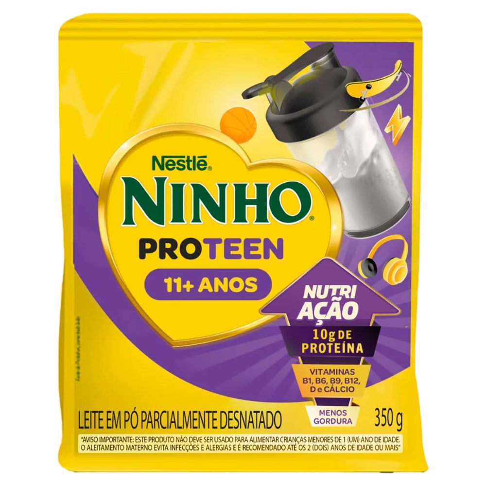 Nestlé Ninho Pro Teen Partially Skimmed Milk Powder, 350 g / 12.3 oz Pack