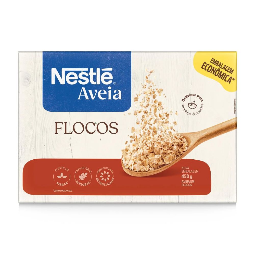 Nestlé Aveia Flocos Aveia em Flocos, 450 g / 15,9 oz Pacote Econômico
