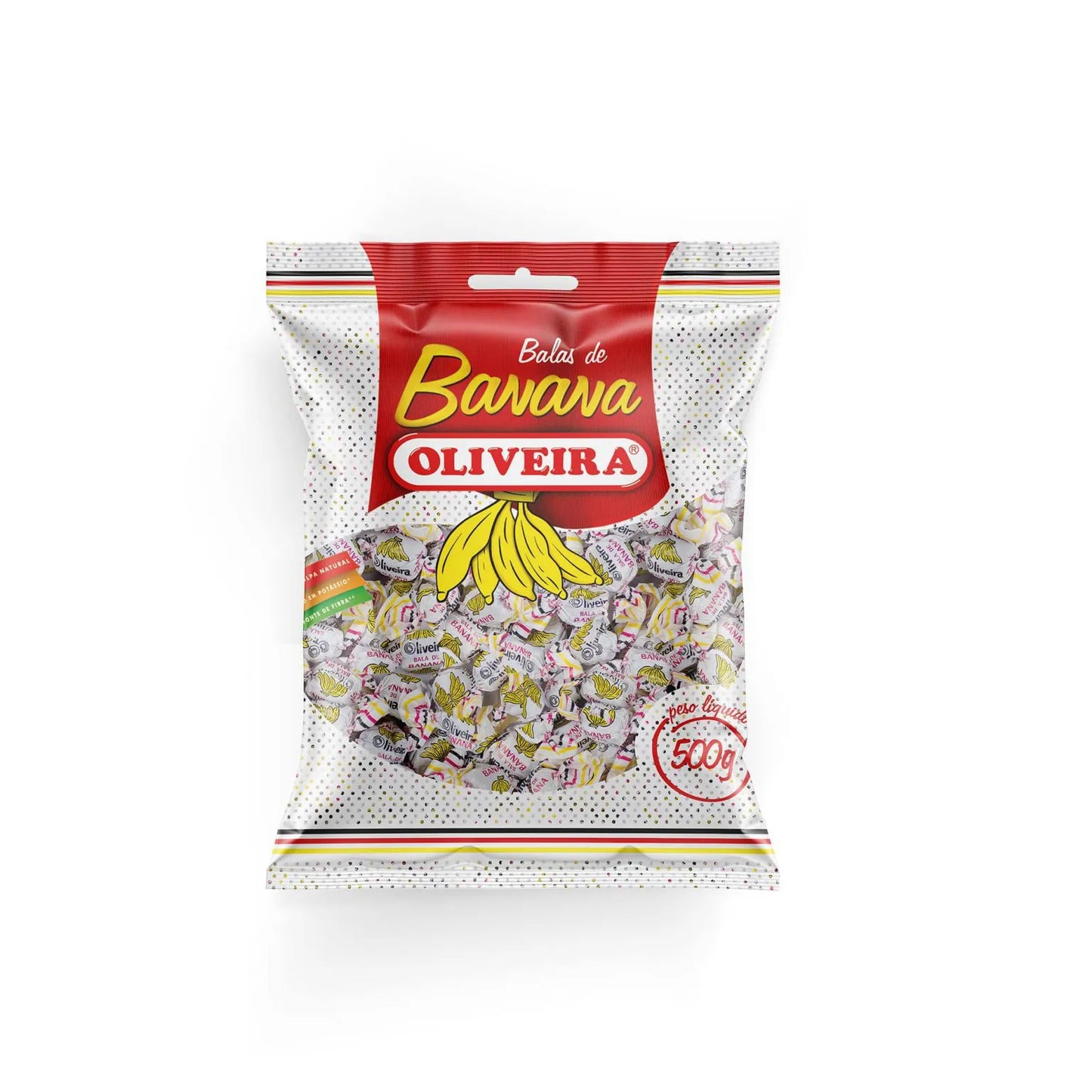 Oliveira Bala de Banana Candy, 500 g / 1.1 lb Bag