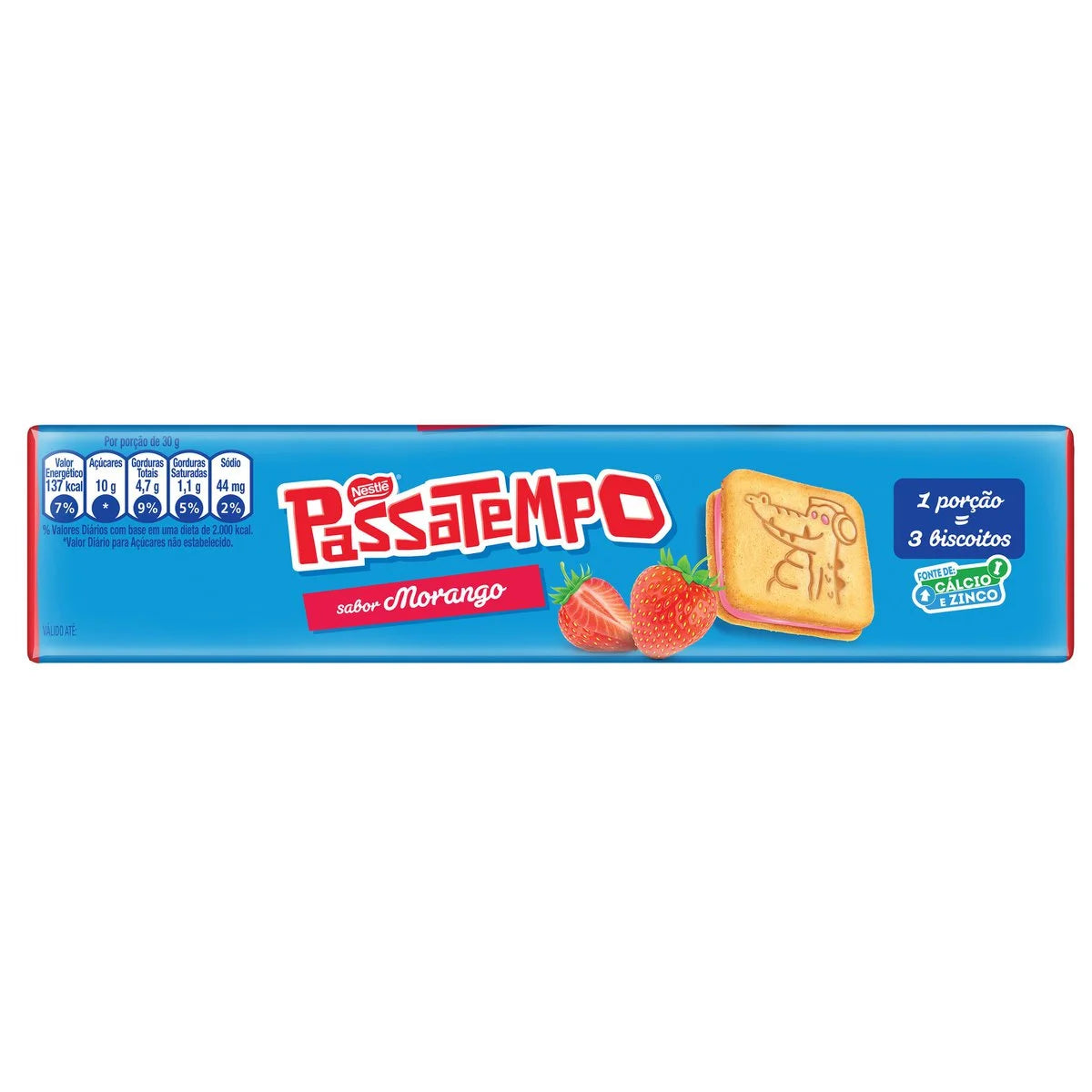Passatempo Strawberry Filled Biscuits Biscoito Recheado Morango, 130 g