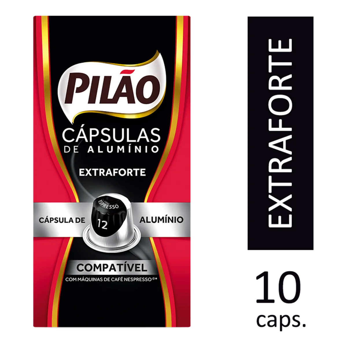 Pilão Espresso Extra Strong Coffee Capsules, 52 g / 1.83 oz Box