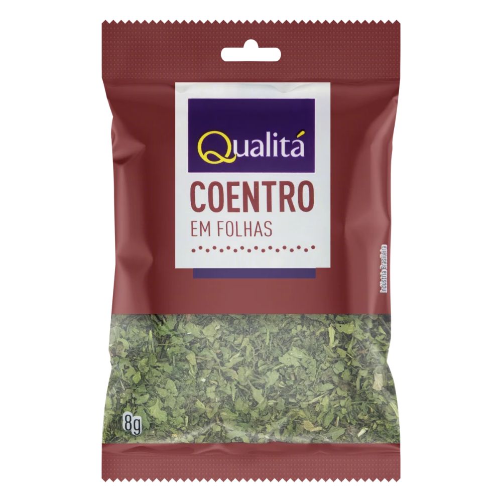 Qualitá Coentro Folha – Dried Cilantro Leaves, 8 g / 0.28 oz Pack