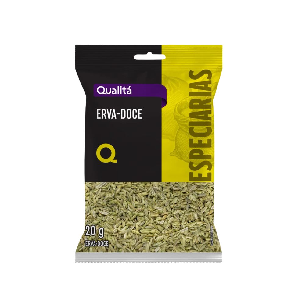 Qualitá Erva-Doce Sweet Fennel Seeds, 20 g / 0.7 oz bag
