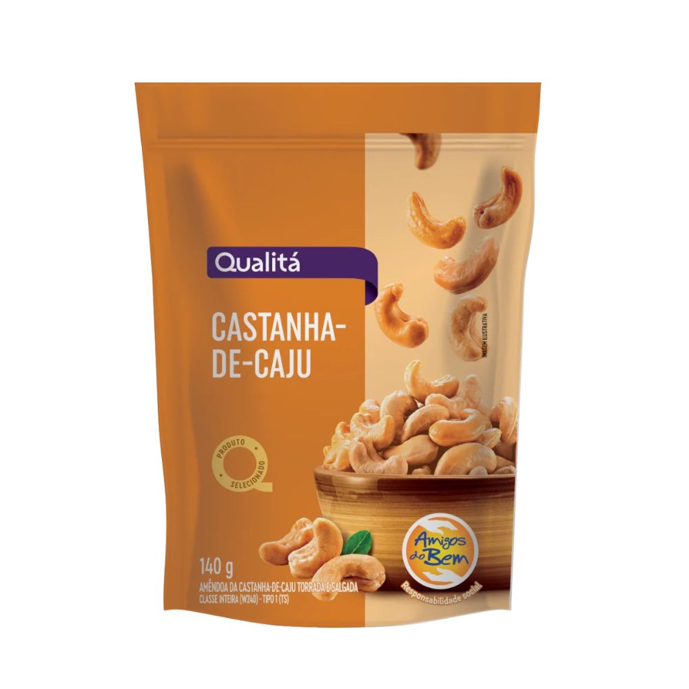 Qualitá Roasted Cashew Nuts, 140 g / 4.9 oz Bag